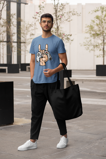 Game Controller Hand Front - Unisex Erwachsenen Bio Creator T-Shirt SH