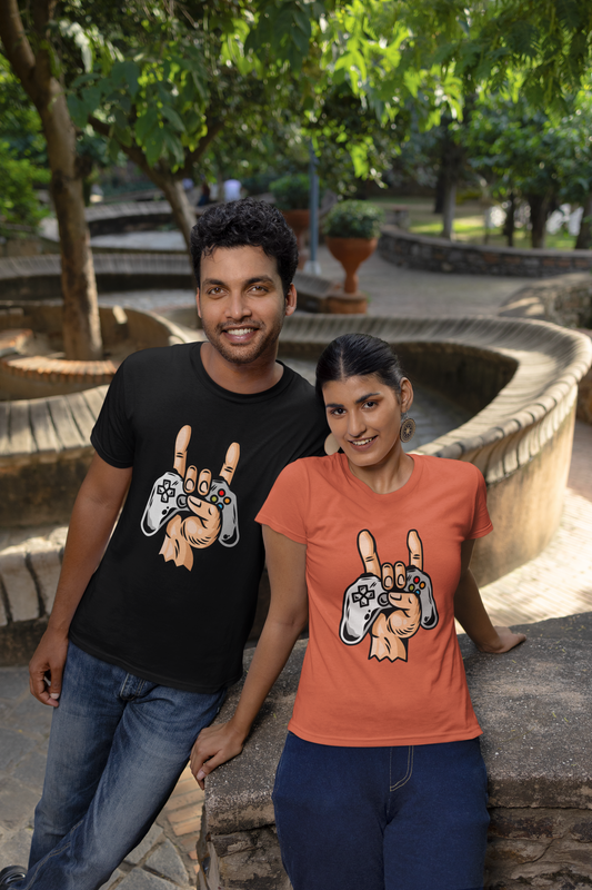 Game Controller Hand Front - Unisex Erwachsenen Bio Creator T-Shirt SH