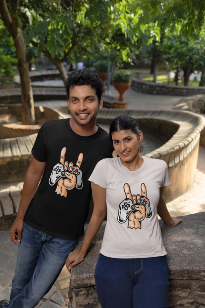 Game Controller Hand Front - Unisex Erwachsenen Bio Creator T-Shirt SH