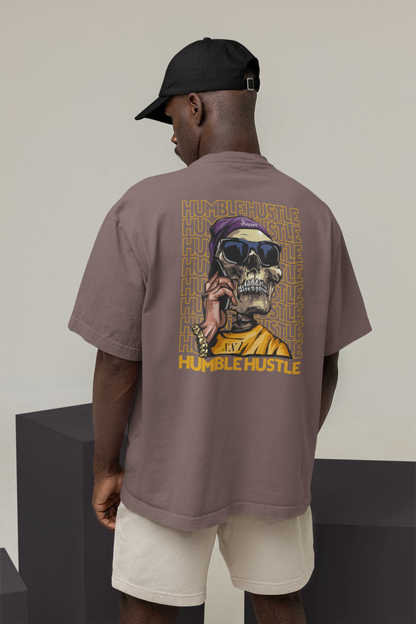 HUMBLE HUSTLE FUNK & SKULL II Streetwear Backprint - Freestyler Bio Oversized Unisex T-Shirt Erwachsene SH