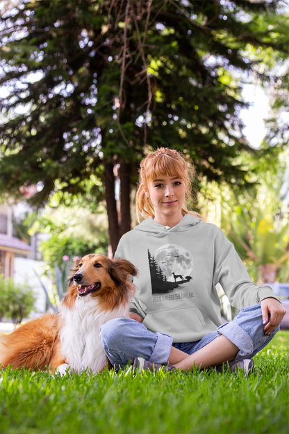 Hund Mondlandschaft HOME IS WHERE THE PAWS ARE - Unisex Erwachsenen Bio Organic Cruiser Hoodie 2.0 ST/ST SH