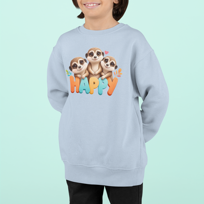 Sudadera infantil Happy Meerkat de algodón orgánico de alta calidad y duradera - Sudadera Mini Changer 2 PCS/PCS SH
