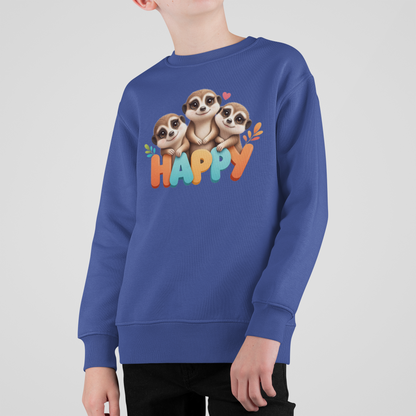 Sudadera infantil Happy Meerkat de algodón orgánico de alta calidad y duradera - Sudadera Mini Changer 2 PCS/PCS SH