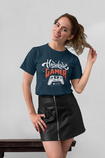 Hardcore Gamer Front - Unisex Erwachsenen Bio Baumwolle Kurzarm Shirt Creator T-Shirt 2.0 ST/ST SH