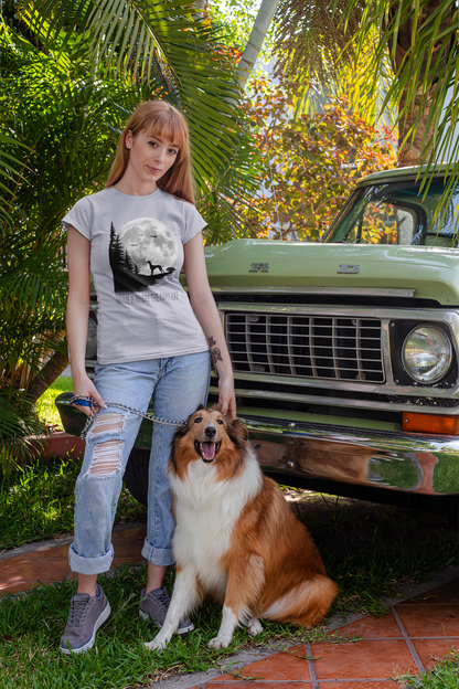 Hund Mondlandschaft HOME IS WHERE THE PAWS ARE Front- Unisex Erwachsenen Bio Creator T-Shirt SH +