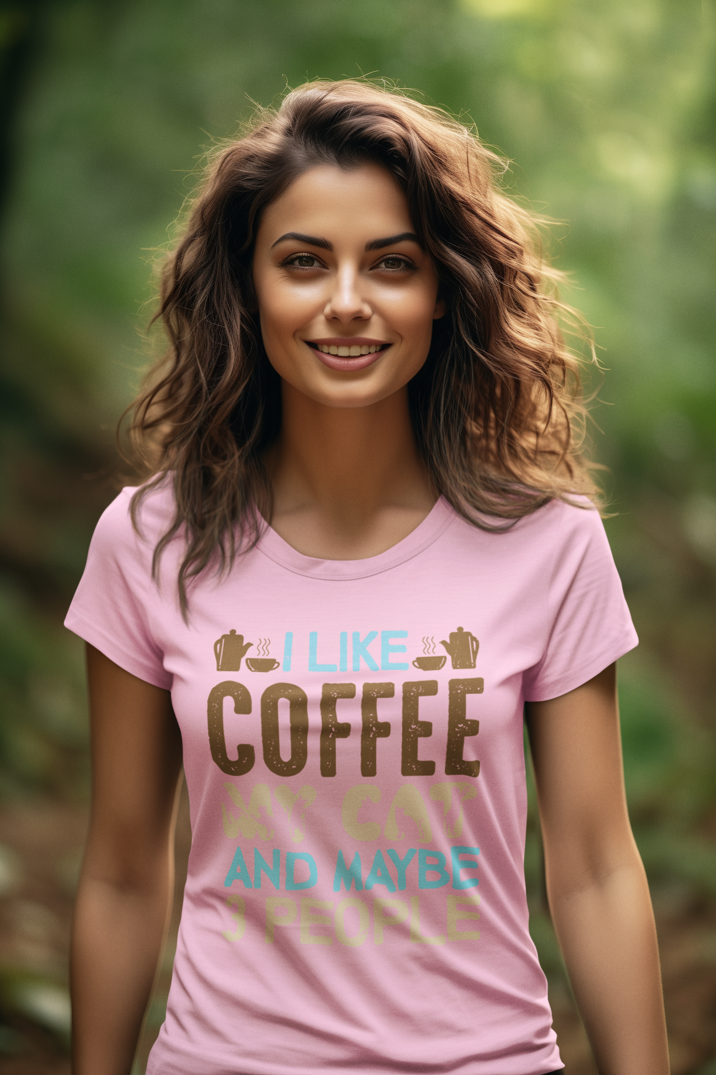 I like coffee, maybe cat and maybe 3 people Creator T-Shirt