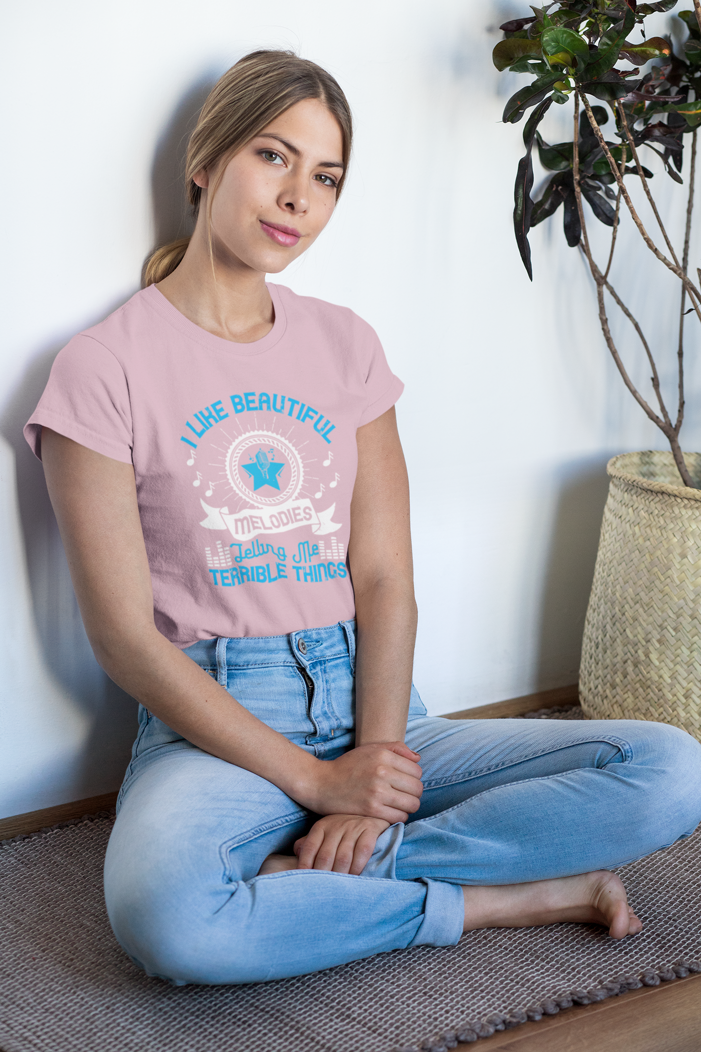 I Like beautiful melodies Front- Unisex Erwachsenen Bio Baumwolle T-Shirt Creator 2.0 ST/St SH