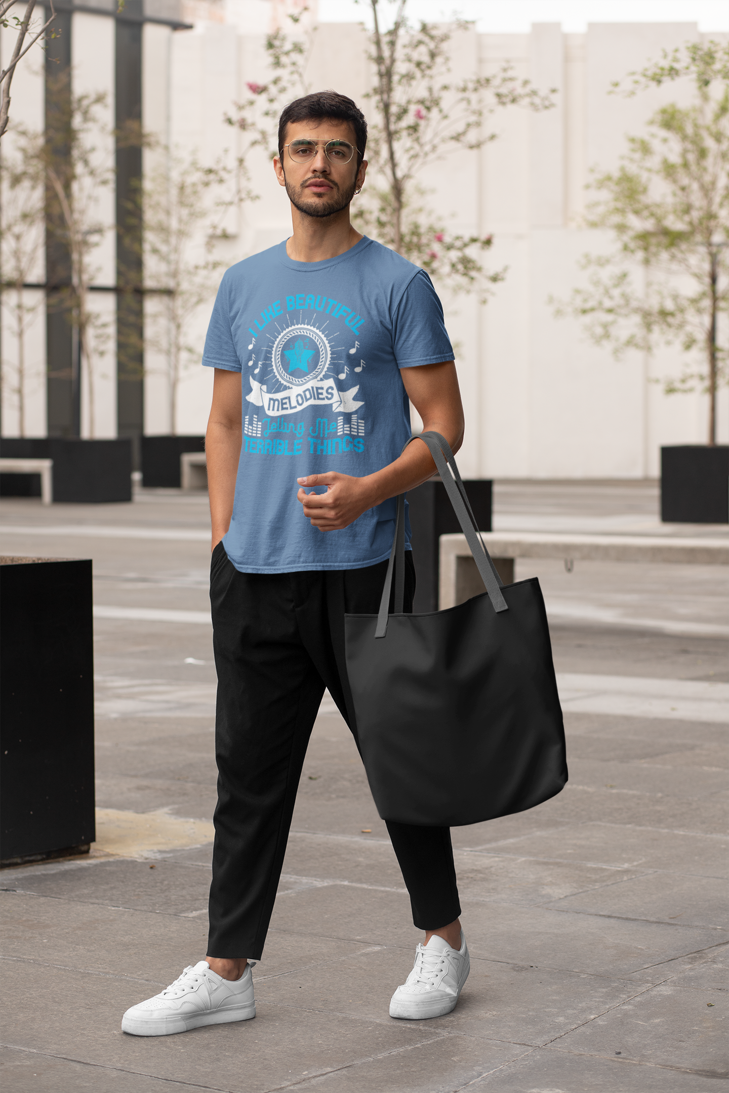 I Like beautiful melodies Front- Unisex Erwachsenen Bio Baumwolle T-Shirt Creator 2.0 ST/St SH