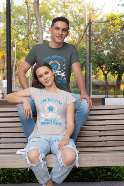 I Like beautiful melodies Front- Unisex Erwachsenen Bio Baumwolle T-Shirt Creator 2.0 ST/St SH