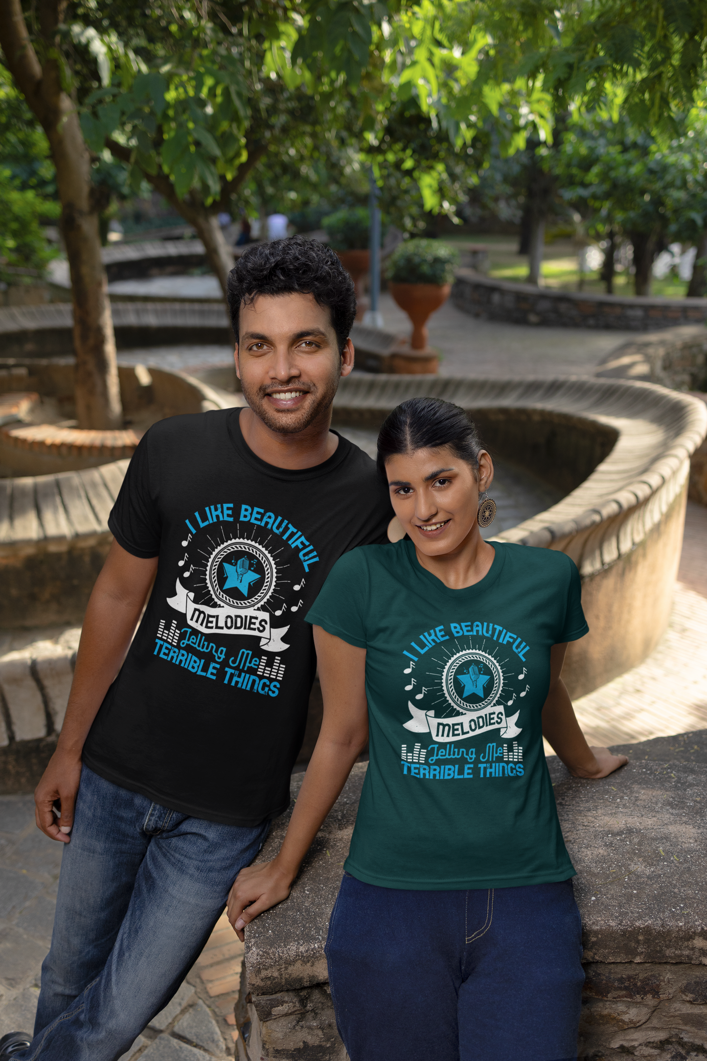 I Like beautiful melodies Front- Unisex Erwachsenen Bio Baumwolle T-Shirt Creator 2.0 ST/St SH