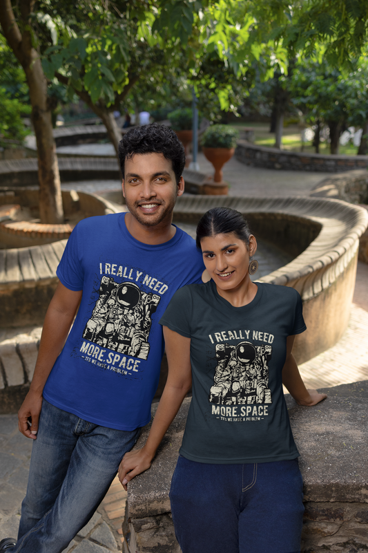 I Really need more space Front - Unisex Erwachsenen Bio Baumwolle Kurzarm Shirt Creator T-Shirt 2.0 ST/ST SK