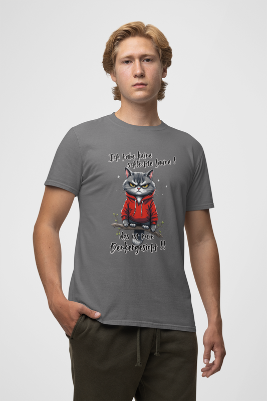 I'm not in a bad mood! That's my thinking cat face - Unisex Adult Organic Creator T-Shirt SH