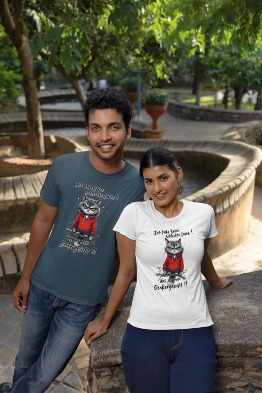I'm not in a bad mood! That's my thinking cat face - Unisex Adult Organic Creator T-Shirt SH
