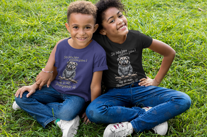 I'm not in a bad mood! That's my thinking dog face - Unisex Kids Short Sleeve Shirt Organic Cotton Durable T-Shirt Kids BC SH
