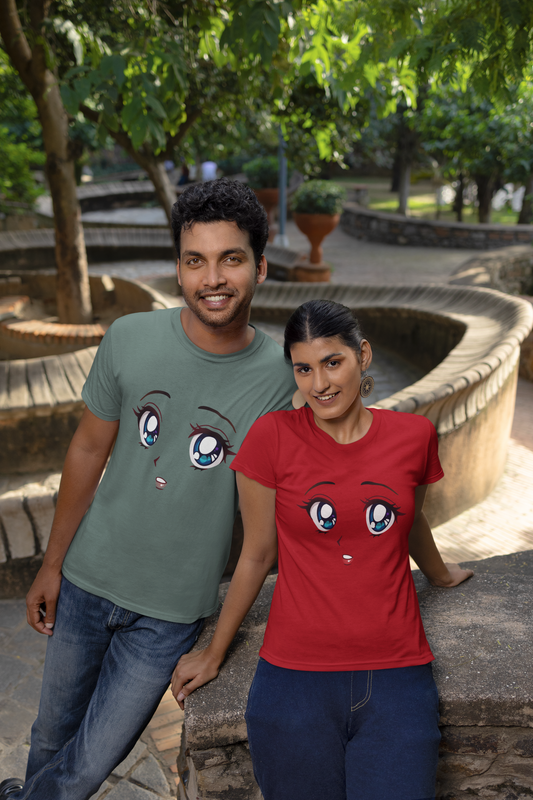 Lieblich Strichsmiley Front - Unisex Erwachsenen Bio Baumwolle Kurzarm Shirt Creator T-Shirt 2.0 ST/St SK