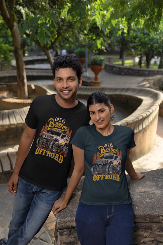 Life is better OFFROAD Front - Unisex Erwachsenen Bio Creator T-Shirt ST/ST SK