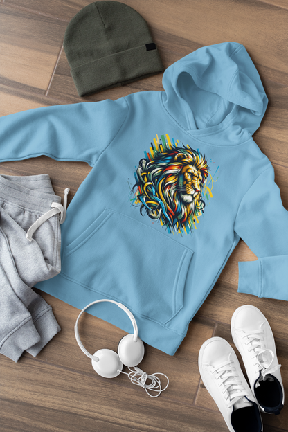 Löwe Art Style Kinder Hoodie Pullover Bio Baumwolle Hochwertig Langlebig - Mini Cruiser Hoodie 2.0 ST/ST SH