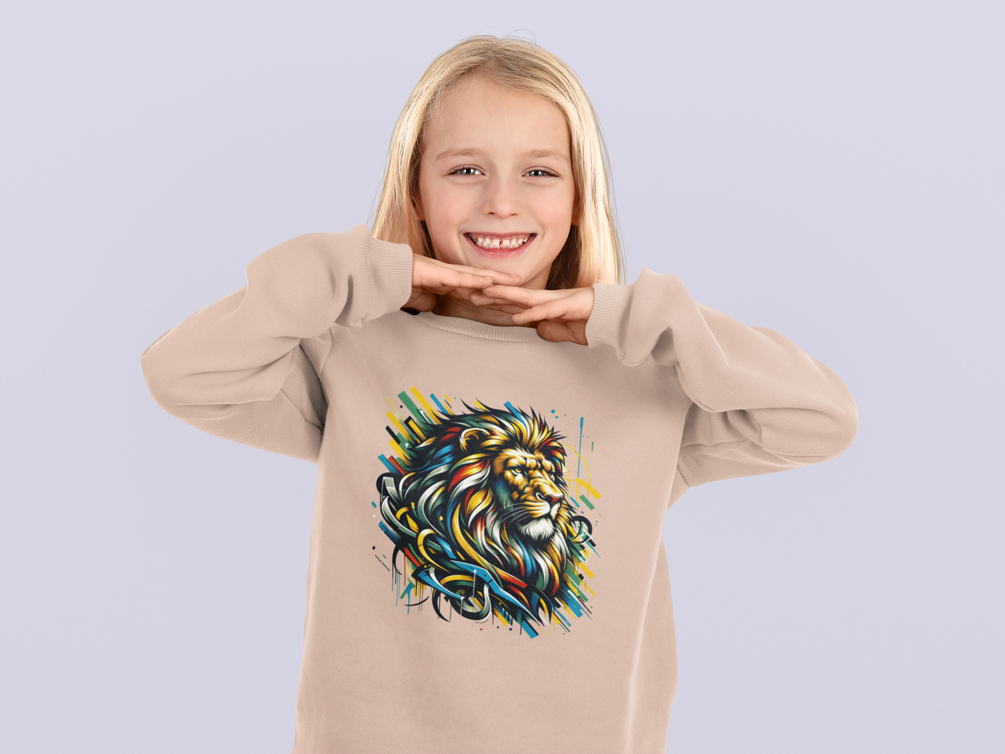 Löwe Art Style - Mini Changer Sweatshirt 2.0 ST/ST SH Kinder Pullover