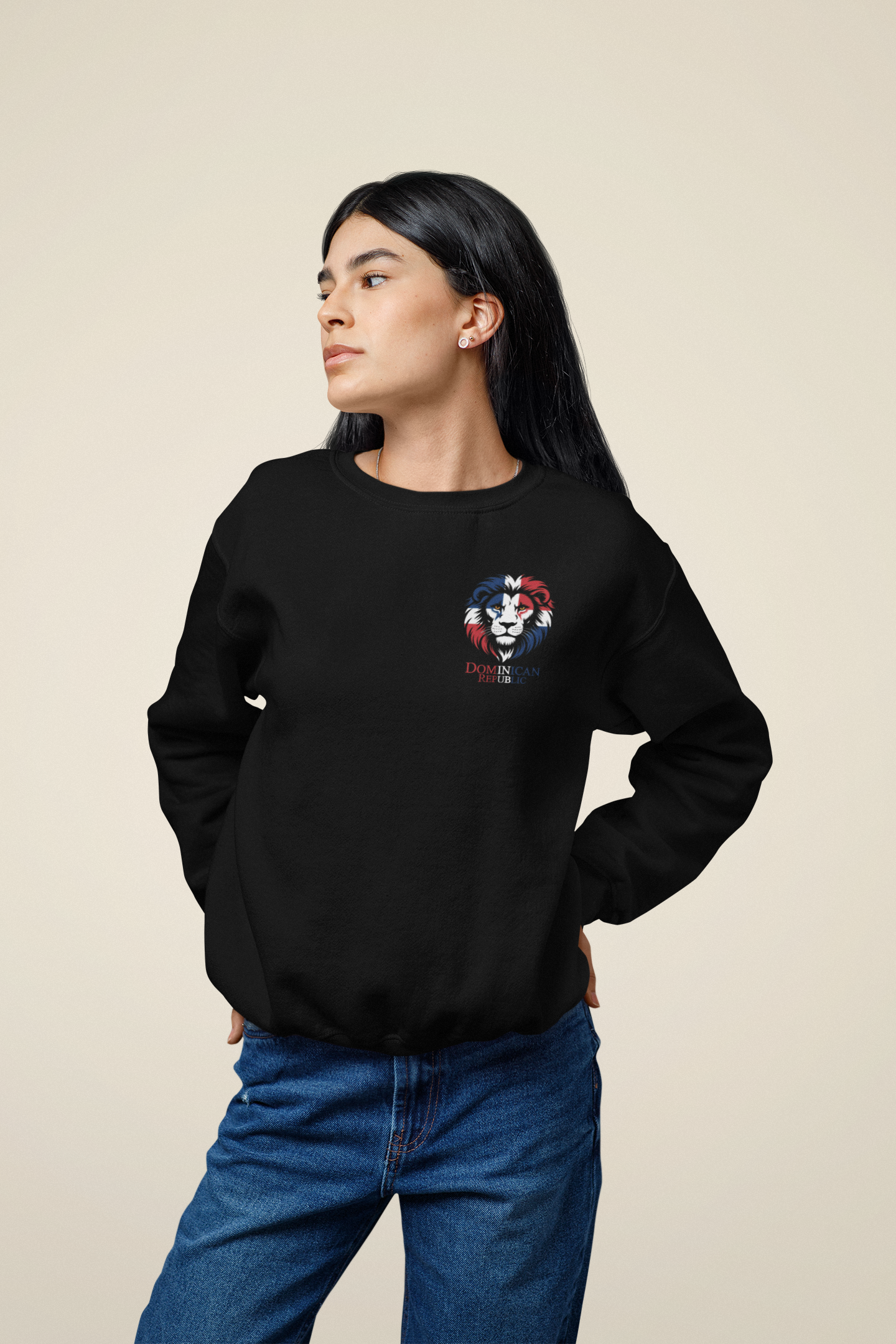 Löwe Dominican Republic Mini - Unisex Changer Erwachsenen Sweatshirt ST/ST SH