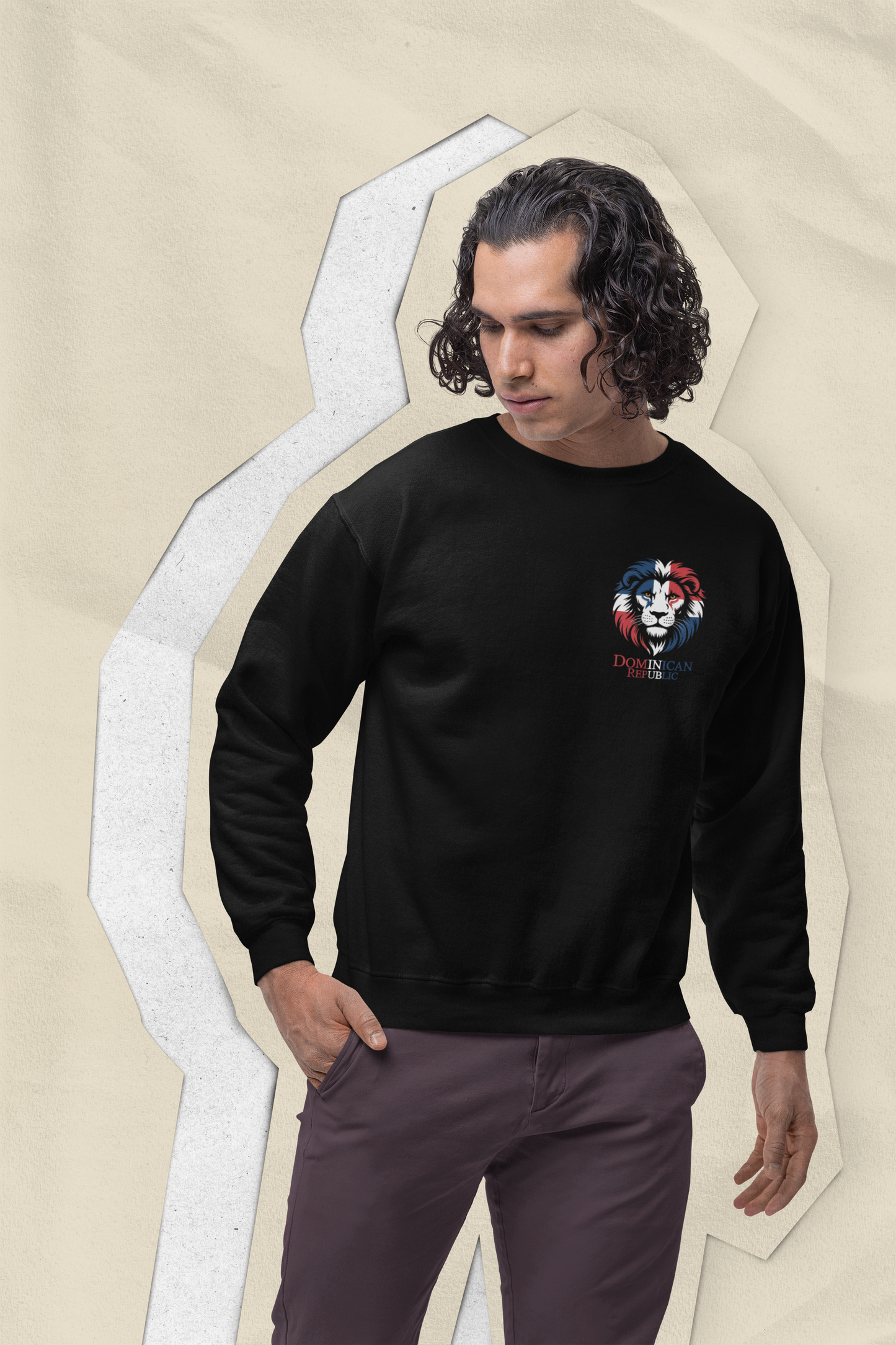 Löwe Dominican Republic Mini - Unisex Changer Erwachsenen Sweatshirt ST/ST SH