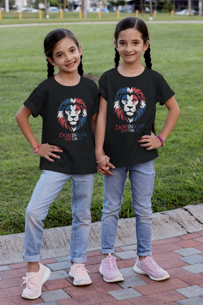 Löwe Dominican Republic Front - Unisex Kinder Bio BC T-Shirt SH