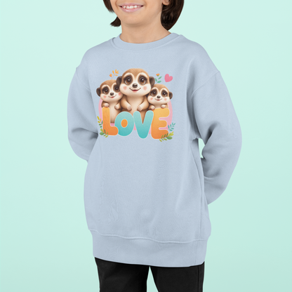 Sudadera infantil Love Meerkat de algodón orgánico de alta calidad y duradera - Sudadera Mini Changer 2 PCS/PCS SH