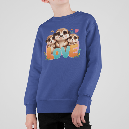 Sudadera infantil Love Meerkat de algodón orgánico de alta calidad y duradera - Sudadera Mini Changer 2 PCS/PCS SH