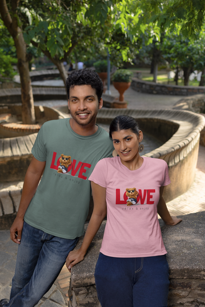 Love Teddy Relax and Enjoy Front - Unisex Erwachsenen Bio Creator T-Shirt SH