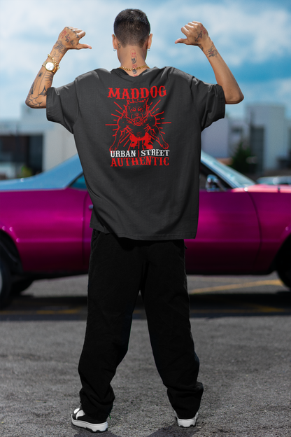 MADDOG Urban Streetwear Backprint - Freestyler Bio Oversized Unisex T-Shirt Erwachsenen SH