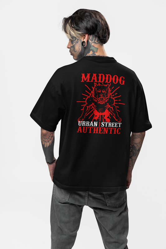 MADDOG Urban Streetwear Backprint - Freestyler Bio Oversized Unisex T-Shirt Erwachsenen SH