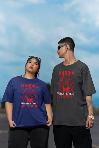 MADDOG Urban Streetwear Frontprint - Freestyler Bio Oversized Unisex T-Shirt Erwachsene SH