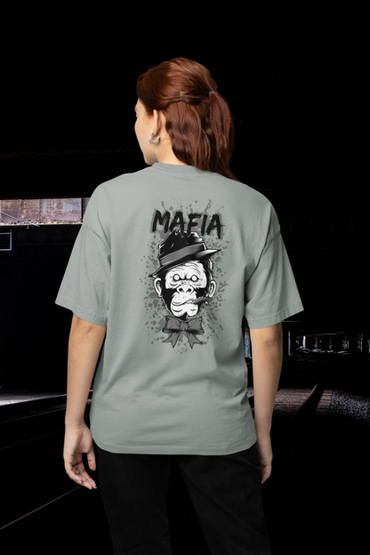 MAFIA MONKEY Streetwear Backprint - Freestyler Bio Oversized Unisex T-Shirt Erwachsenen SH