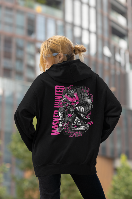 MASKED HUNTER Warrior Streetwear - Slammer Bio Oversized Unisex Hoodie Erwachsenen SH
