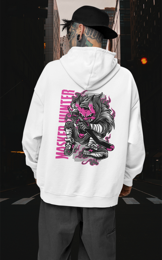 MASKED HUNTER Warrior Streetwear - Slammer Bio Oversized Unisex Hoodie Erwachsenen SH