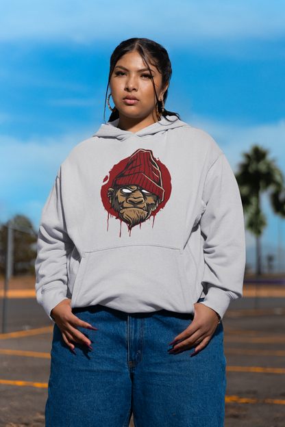Sudadera con capucha unisex extragrande de algodón orgánico MONKEY BOSS Streetwear con estampado frontal - Slammer - Sudadera con capucha extragrande de algodón orgánico unisex 2.0