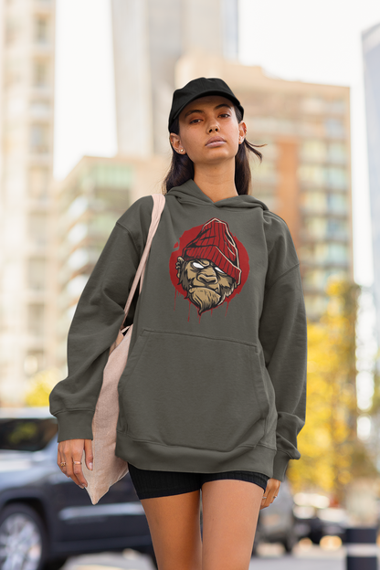 Sudadera con capucha unisex extragrande de algodón orgánico MONKEY BOSS Streetwear con estampado frontal - Slammer - Sudadera con capucha extragrande de algodón orgánico unisex 2.0