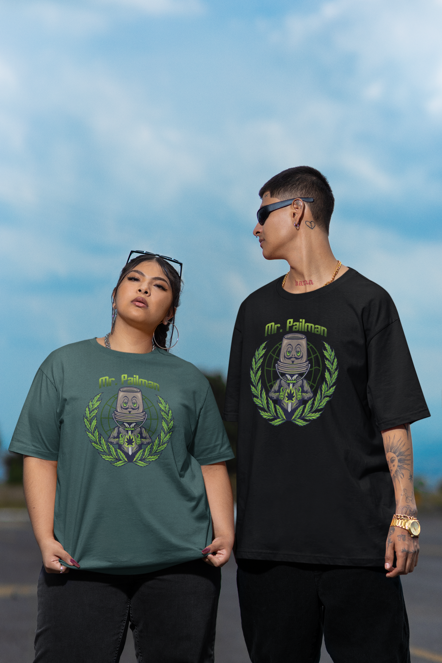 MR PAILMAN Streetwear Frontprint - Freestyler Bio Oversized Unisex T-Shirt Erwachsenen SH