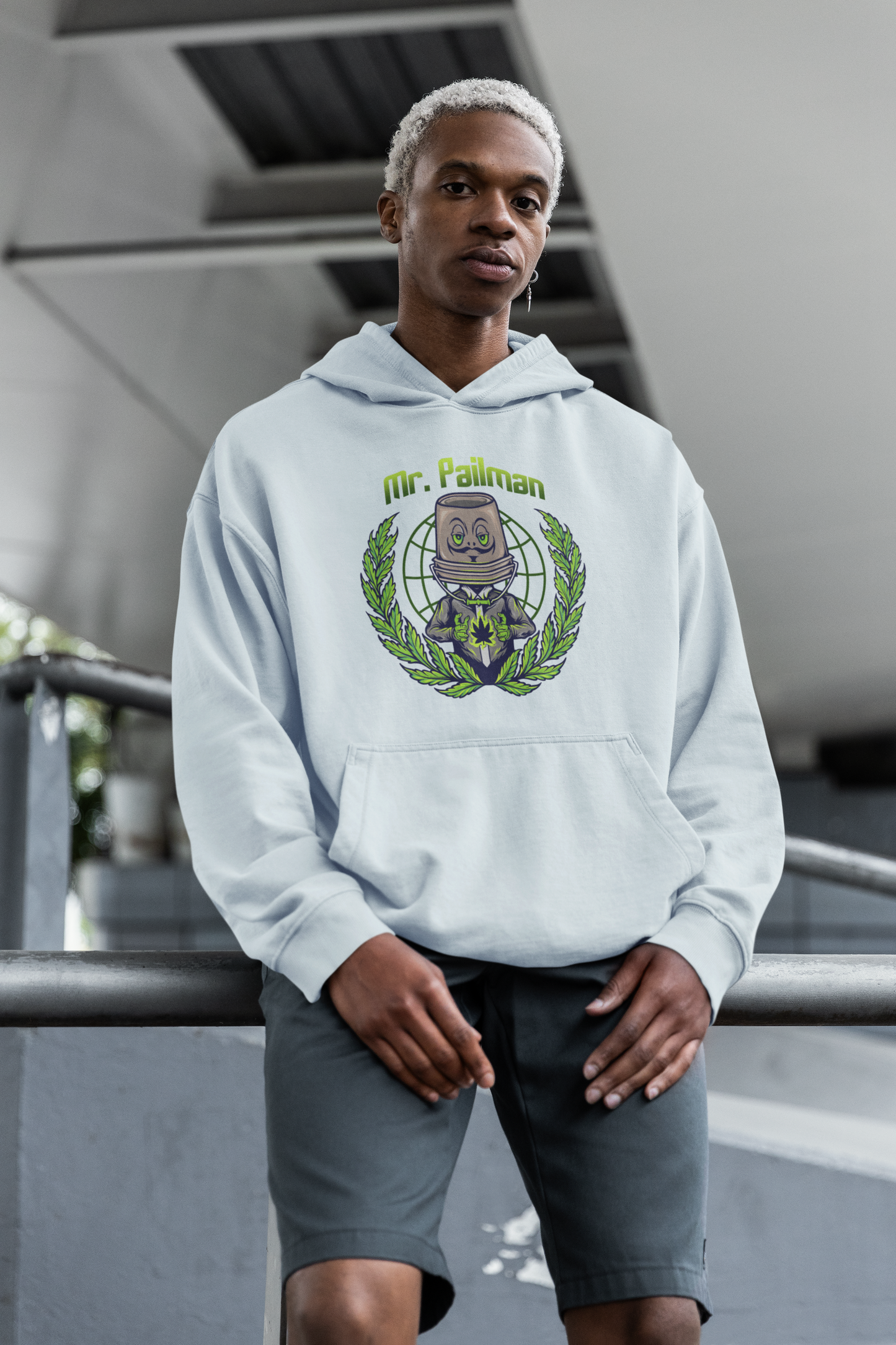 Sudadera unisex extragrande de algodón orgánico con estampado frontal de MR PAILMAN Streetwear - Slammer - Sudadera unisex extragrande de algodón orgánico 2.0