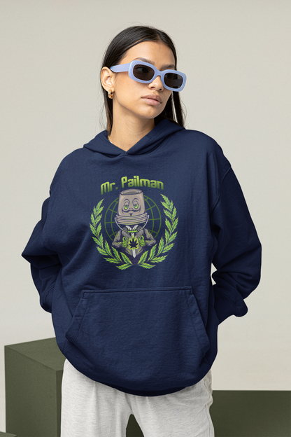 Sudadera unisex extragrande de algodón orgánico con estampado frontal de MR PAILMAN Streetwear - Slammer - Sudadera unisex extragrande de algodón orgánico 2.0