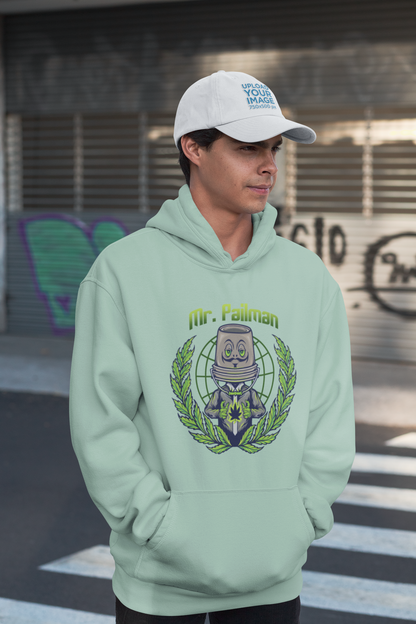 Sudadera unisex extragrande de algodón orgánico con estampado frontal de MR PAILMAN Streetwear - Slammer - Sudadera unisex extragrande de algodón orgánico 2.0