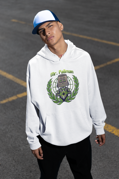 Sudadera unisex extragrande de algodón orgánico con estampado frontal de MR PAILMAN Streetwear - Slammer - Sudadera unisex extragrande de algodón orgánico 2.0