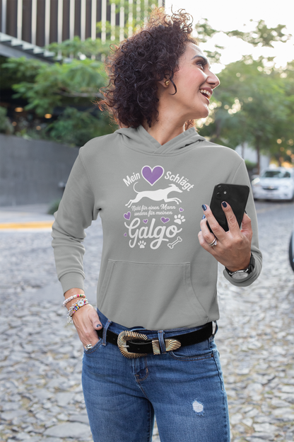 Mein Herz schlägt für mein Galgo Front - Damen Hoodie SH