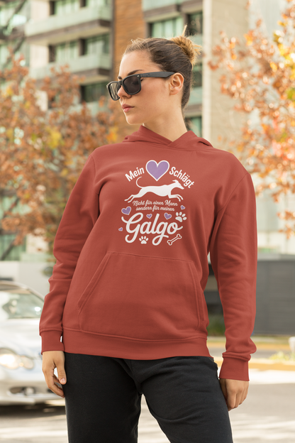 Mein Herz schlägt für mein Galgo Front - Damen Hoodie SH