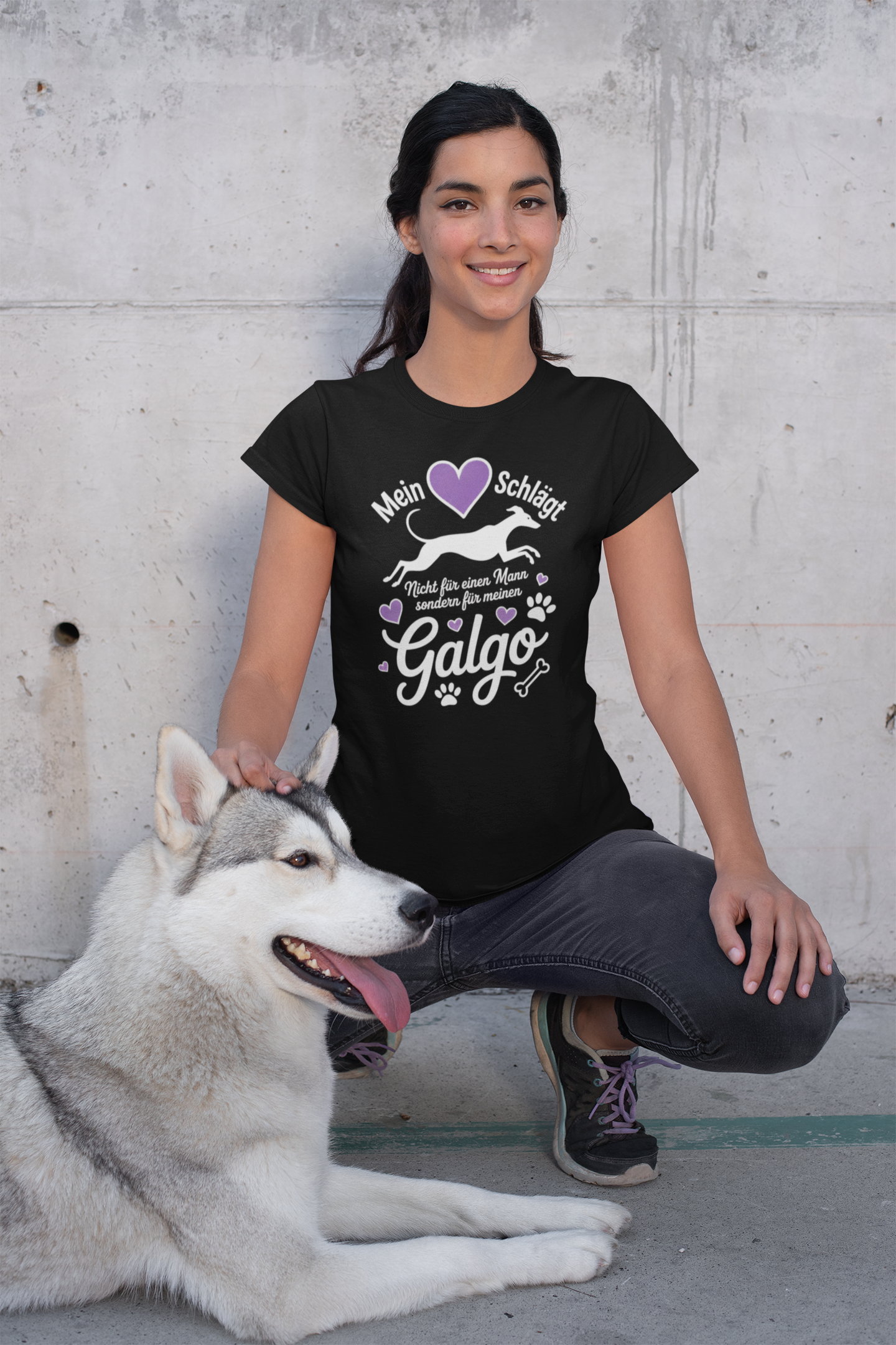 Mein Herz schlägt für mein Galgo - Damen Muser Premium Organic Shirt SH