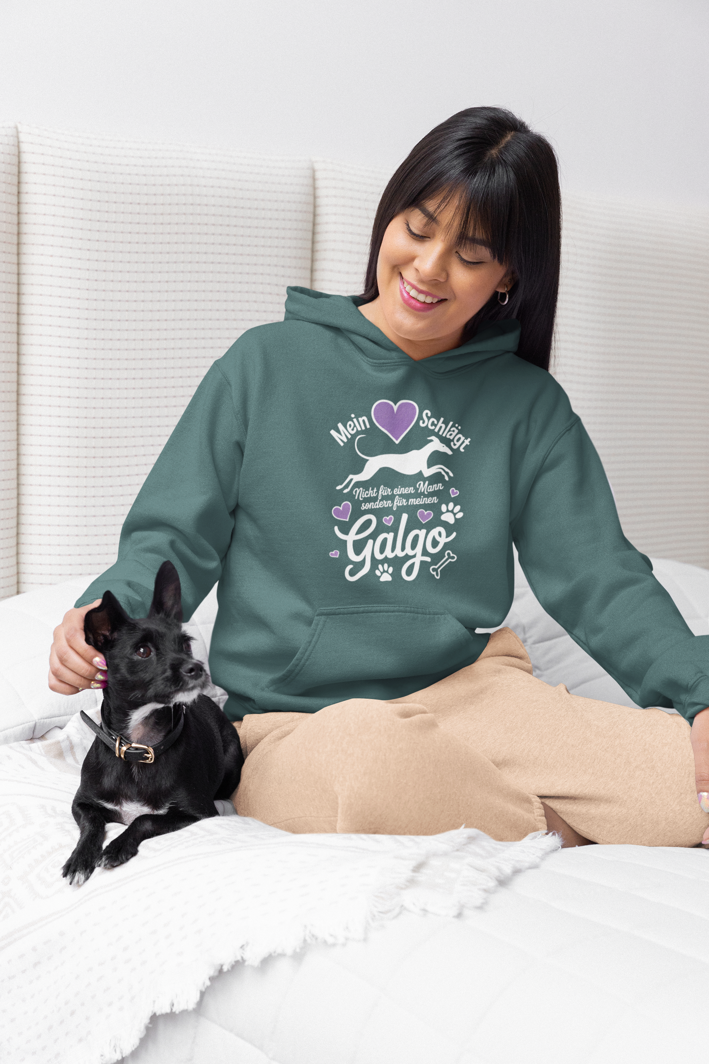 My heart beats for my Galgo - Unisex Adult Organic Cruiser Hoodie 2.0 ST/ST