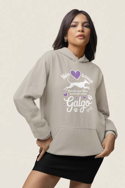 Mein Herz schlägt für mein Galgo - Unisex Erwachsenen Bio Organic Cruiser Hoodie 2.0 ST/ST