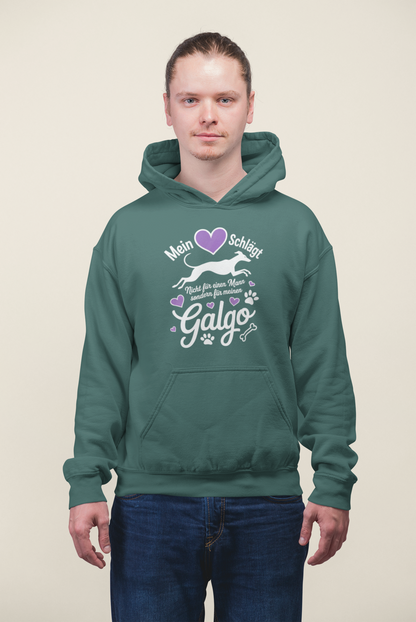 Mein Herz schlägt für mein Galgo - Unisex Erwachsenen Bio Organic Cruiser Hoodie 2.0 ST/ST