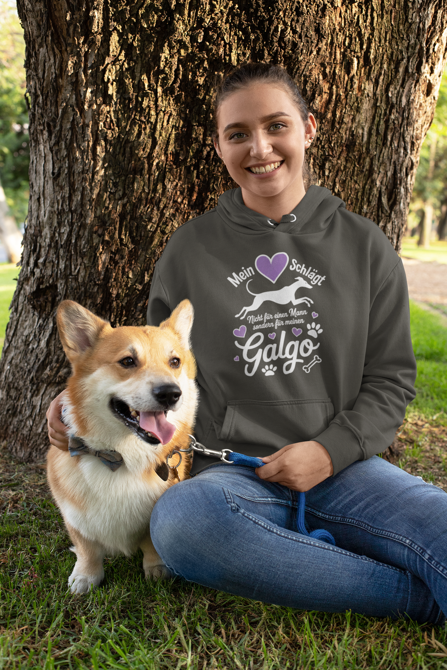 My heart beats for my Galgo - Unisex Adult Organic Cruiser Hoodie 2.0 ST/ST