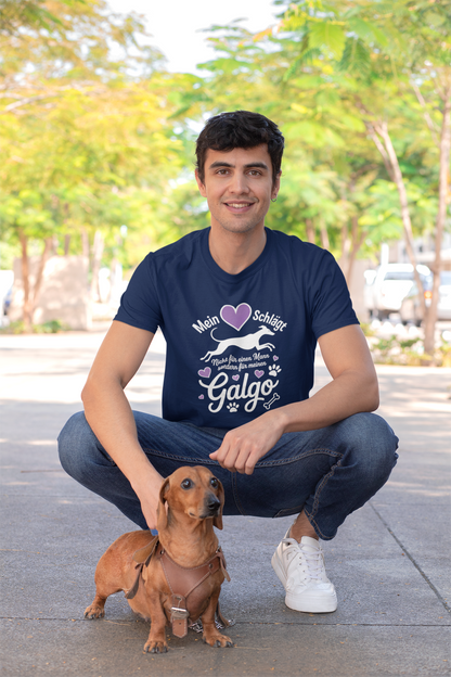 Mein Herz schlägt für mein Galgo Front - Unisex Erwachsenen Bio Creator Premium Organic T-Shirt 2.0 ST/ST
