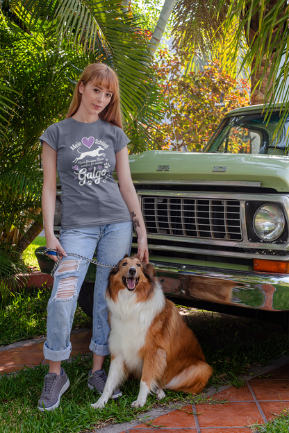 Mein Herz schlägt für mein Galgo Front - Unisex Erwachsenen Bio Creator Premium Organic T-Shirt 2.0 ST/ST